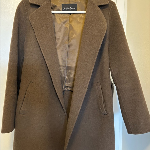 SOLD Vintage YSL wrap wool coat - Picture 7 of 7